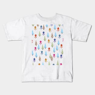 Cartoon ski pattern/ Kids T-Shirt